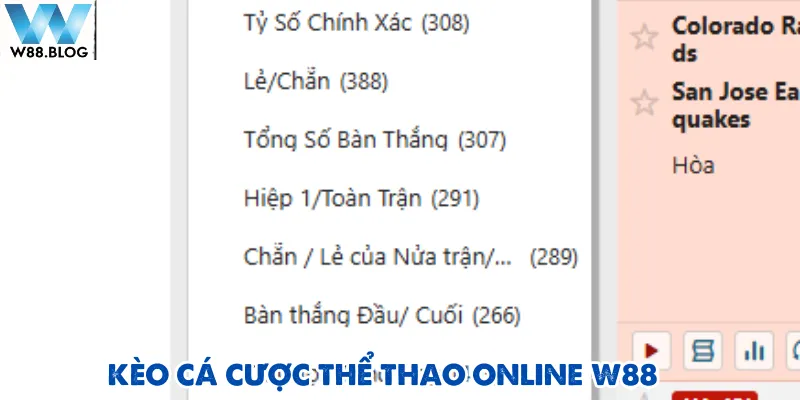 Thể thao online W88 – Đỉnh cao cá cược trực tuyến 2025 2 Thể thao online W88 cập nhật nhiều loại cược mỗi ngày cho người chơi